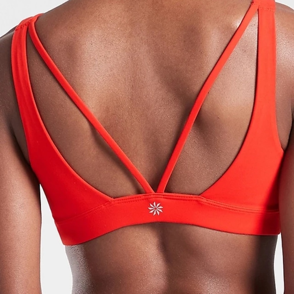 Women's Athleta red XS Sports Bra strappy back